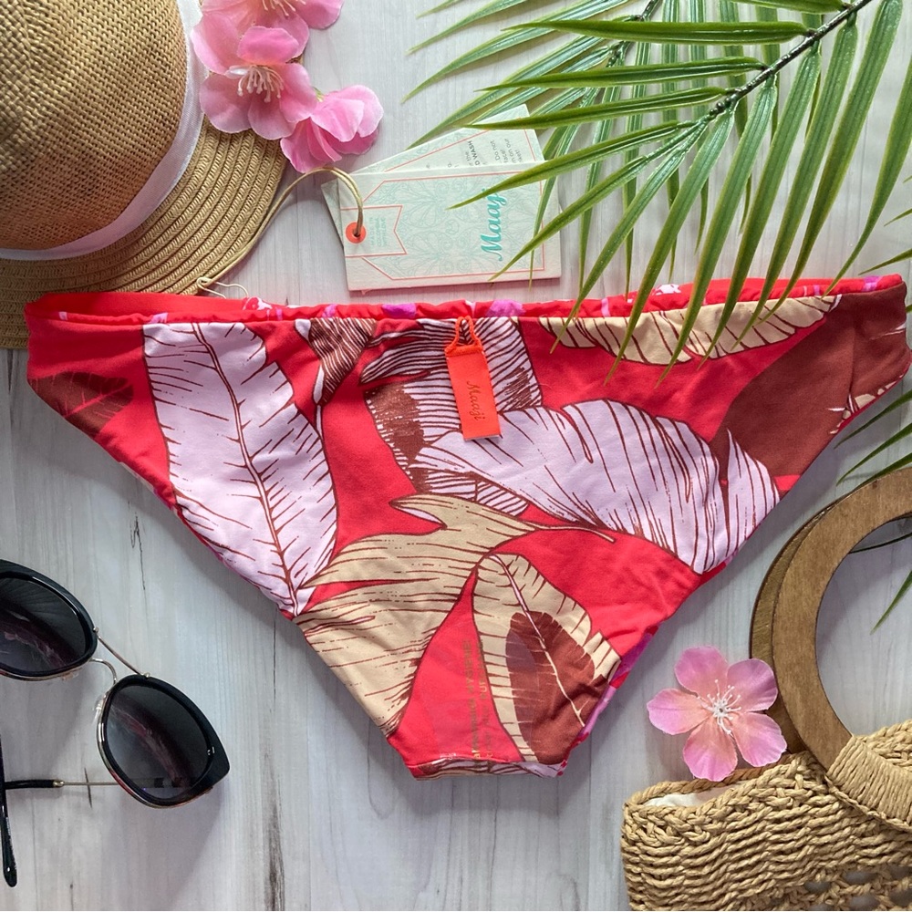 MAAJI 🌺 Cherry Blossom Floral Tropical Tab Side Bikini Bottoms 🏝️⛱️ - Picture 6 of 9